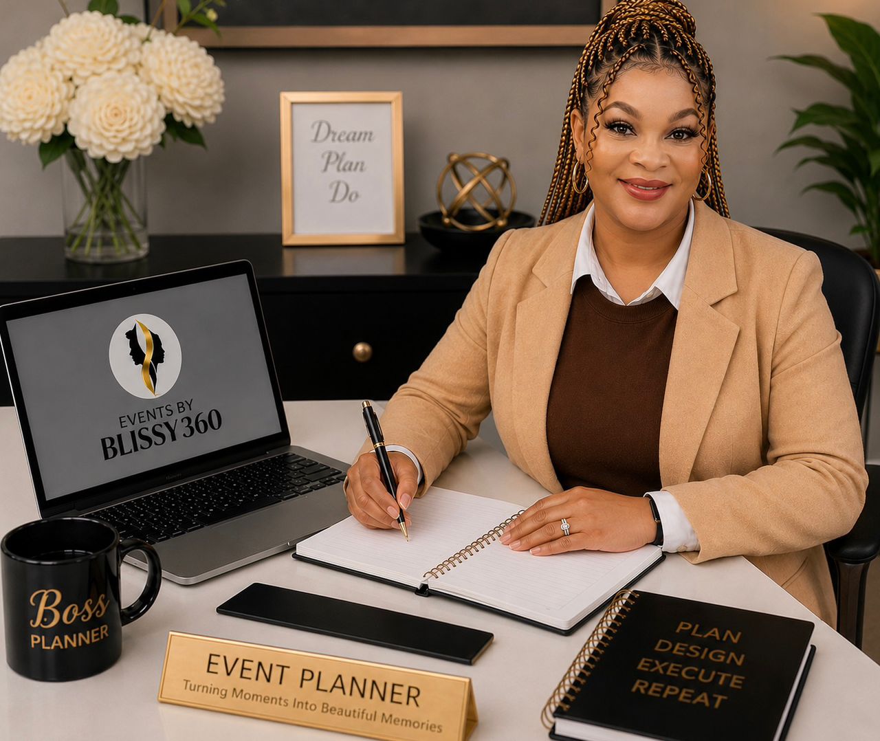 Blissy360 lead event planner at a luxury venue